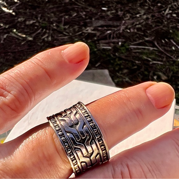 Stainless Steel Wedding Band Men’s Tribal - Picture 6 of 7